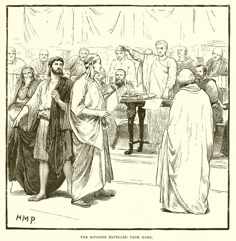 Die Sophisten aus Rom vertrieben von English School