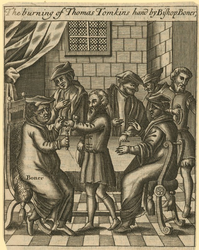 Die Verbrennung von Thomas Tomkins von English School