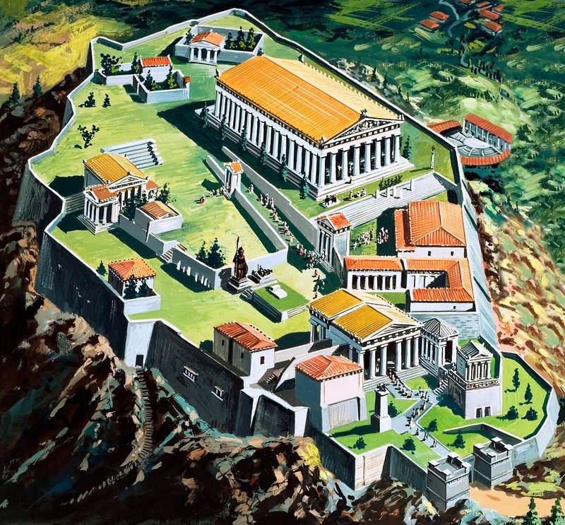 Die Stadt Athen im antiken Griechenland von English School