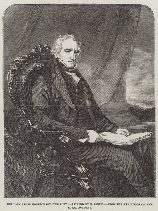 Der verstorbene James Montgomery, der Dichter (Gravur) von English School
