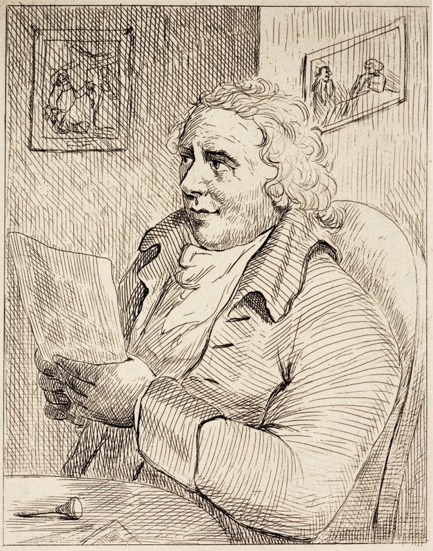 Thomas Rowlandson, englischer Karikaturist (Gravur) von English School