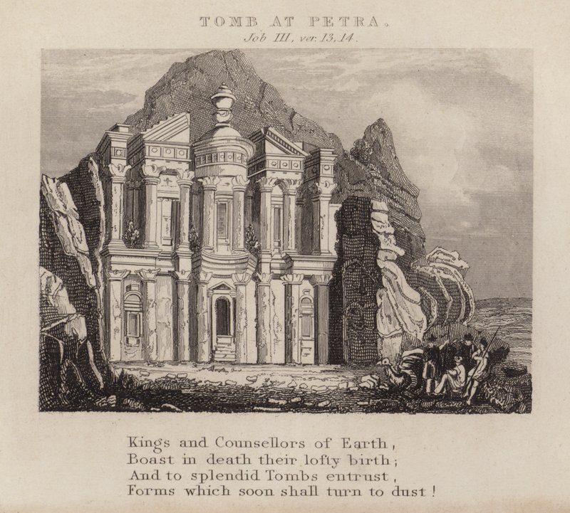Grab in Petra, Hiob III, Vers 13 von English School