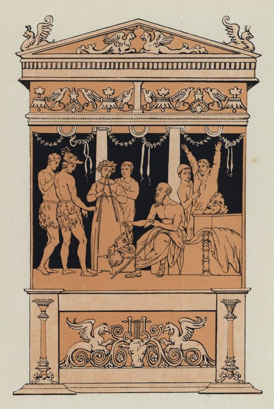 Ein Chor wird trainiert (Farblithografie) von English School