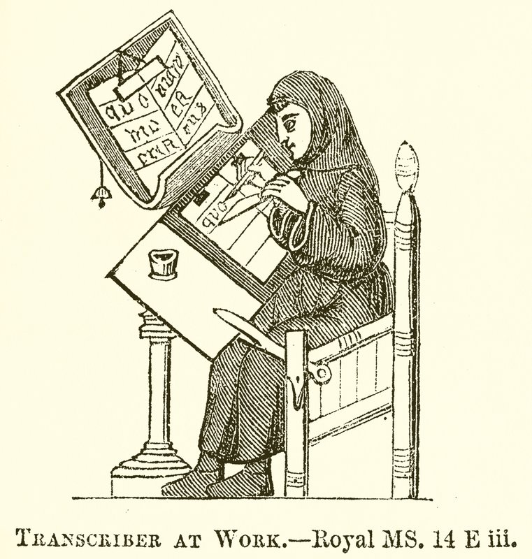 Schreiber bei der Arbeit von English School