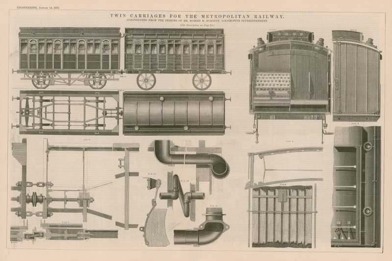 Doppelwagen für die Metropolitan Railway von English School