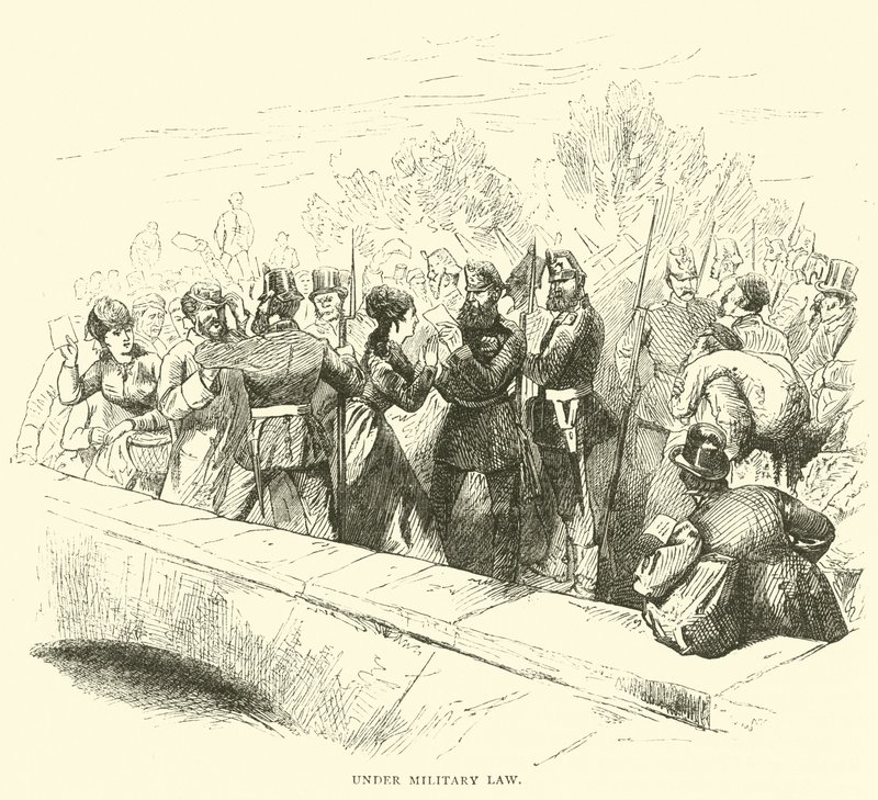 Unter Kriegsrecht, März 1871 von English School