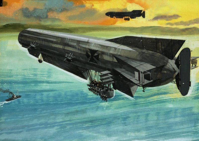 Unidentifizierter Zeppelin-Ballon von English School
