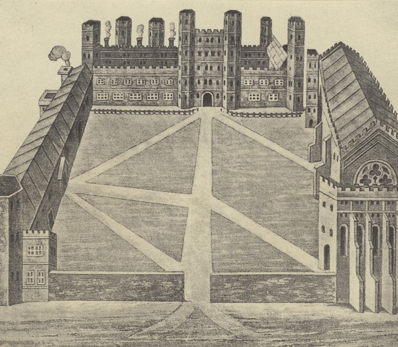 Ansicht von Eton, um 1622 (Gravur) von English School