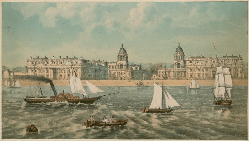 Ansicht des Greenwich Hospital, London von English School
