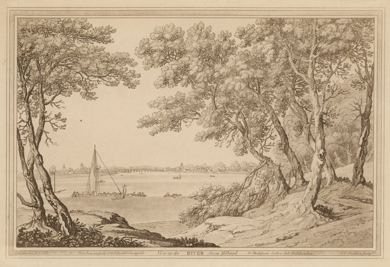 Blick auf die Themse von Millbank von English School