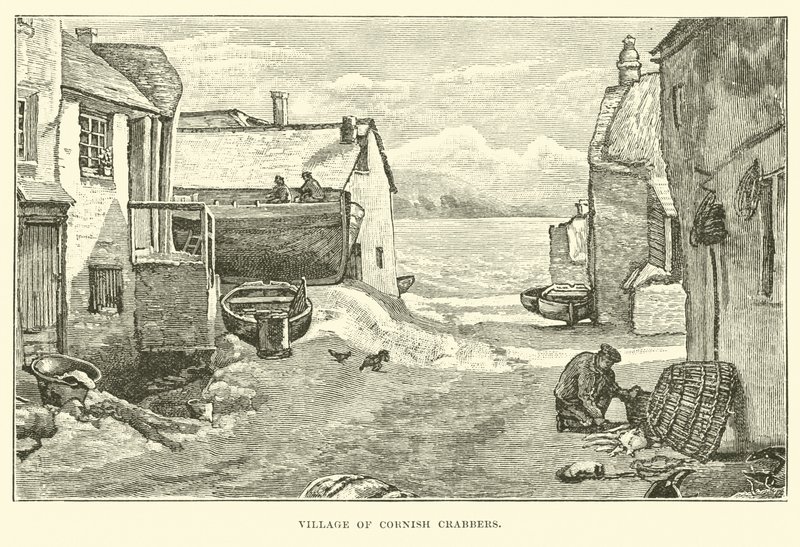 Dorf der Cornish-Krabbenfischer von English School