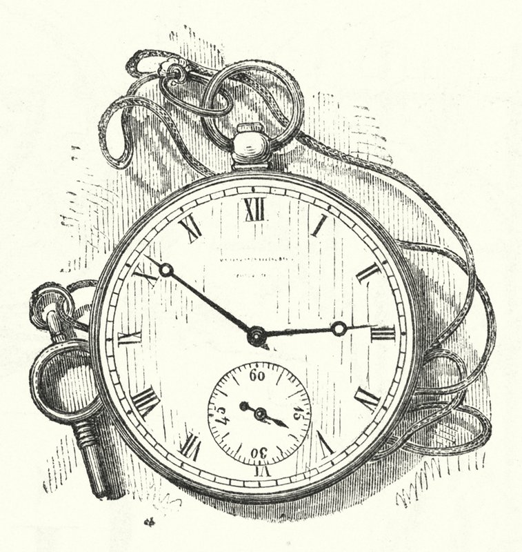 Uhr (Gravur) von English School