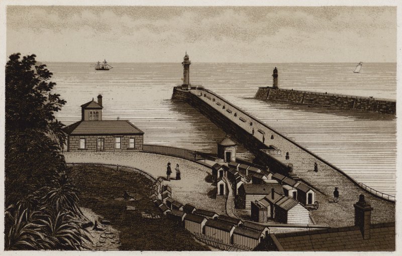 Whitby Eingang zum Hafen von English School