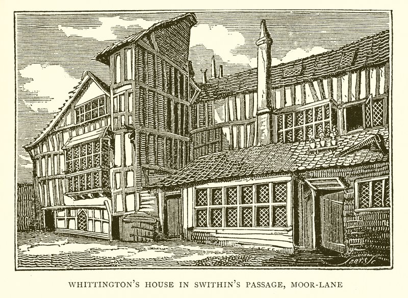 Whittingtons Haus in Swithins Passage, Moor-Lane von English School