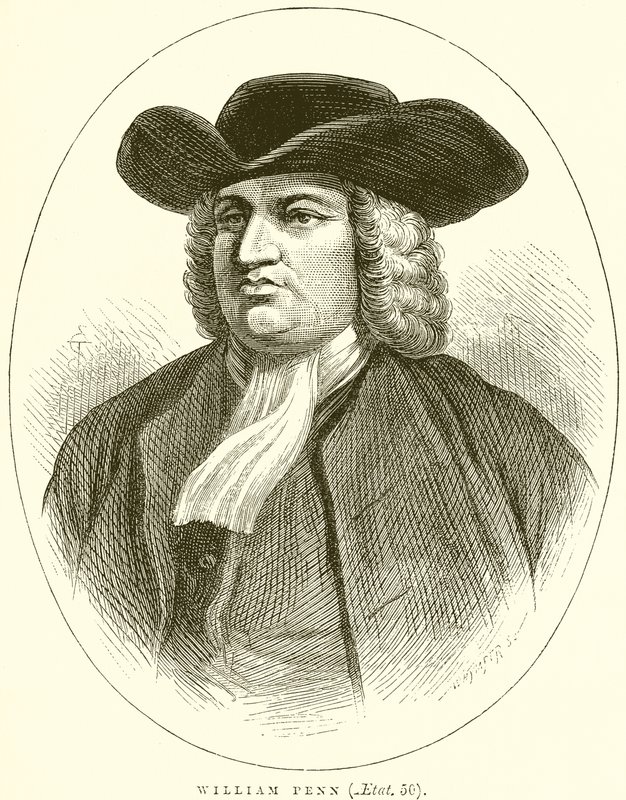 William Penn (im Alter von 50) von English School