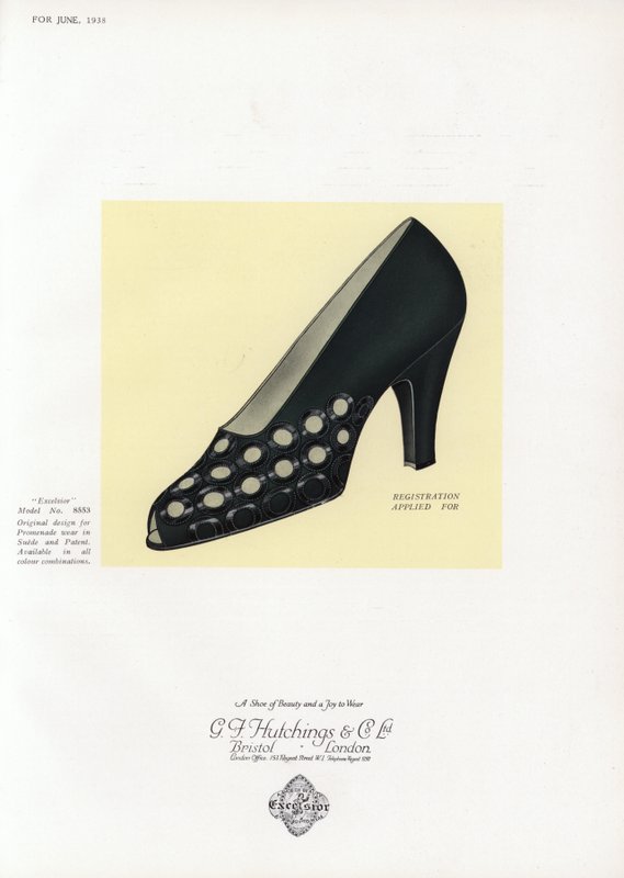 Werbung für Damenschuhe, 1930er von English School