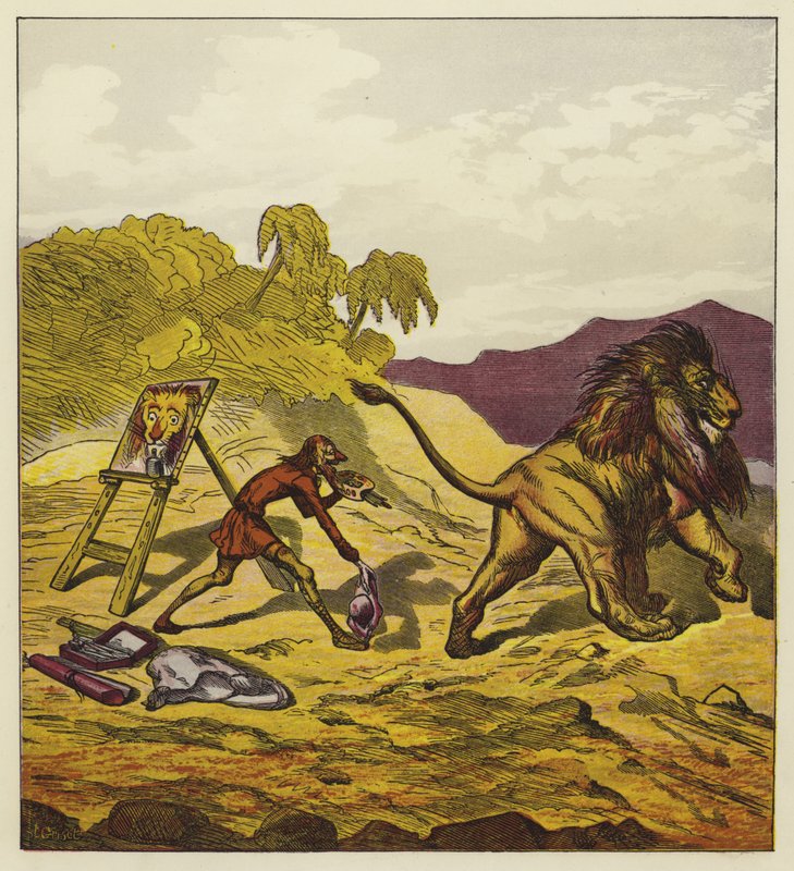 Der Löwe verlässt John Bold von Ernest Henry Griset