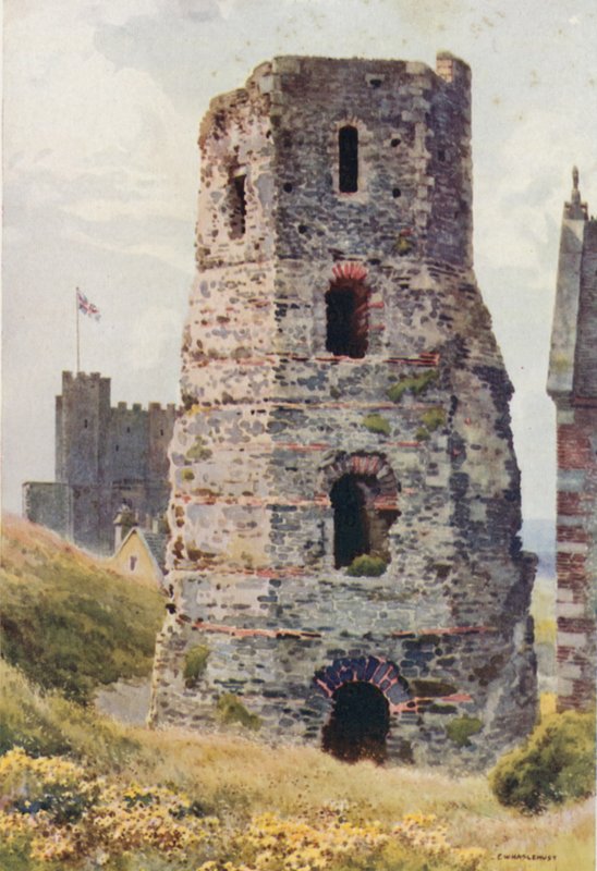 Römischer Pharos, Dover Castle von Ernest William Haslehust