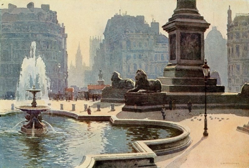 Trafalgar Square von Ernest William Haslehust