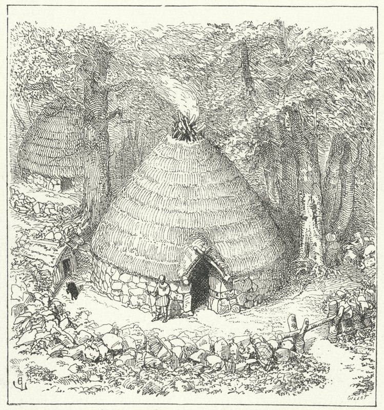 Alte pelasgische Hütte von Eugene Emmanuel after Viollet le Duc