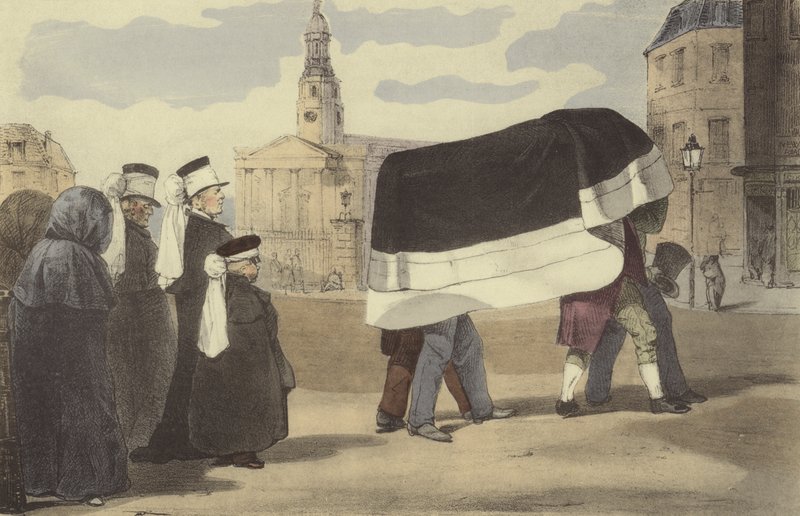 Begräbnis des Volkes von Eugene Louis after Lami