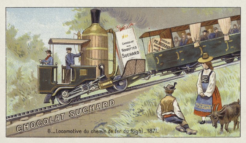Lokomotive der Rigi-Bergbahn, Schweiz, 1871 von European School
