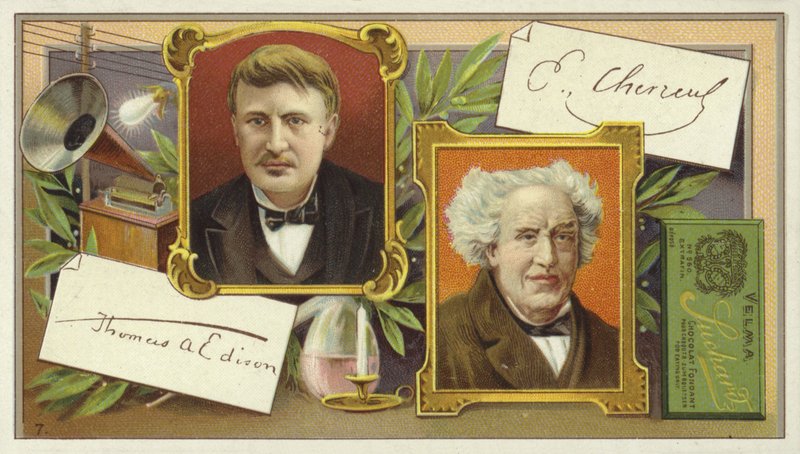 Thomas Edison und Eugène Chevreul von European School