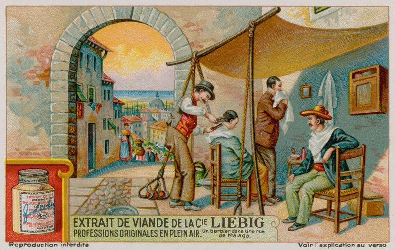 Ein Straßenfriseur in Malaga von European School