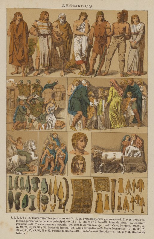Germanos (Farblithografie) von European School