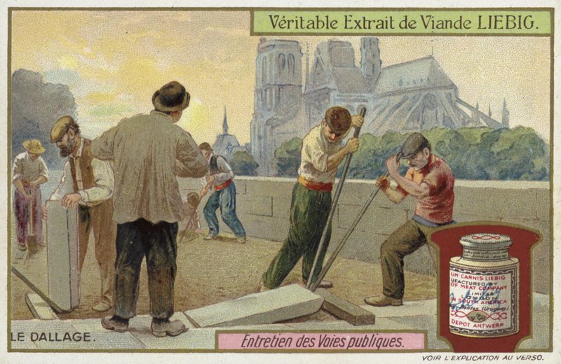 Verlegen von Gehwegplatten von European School