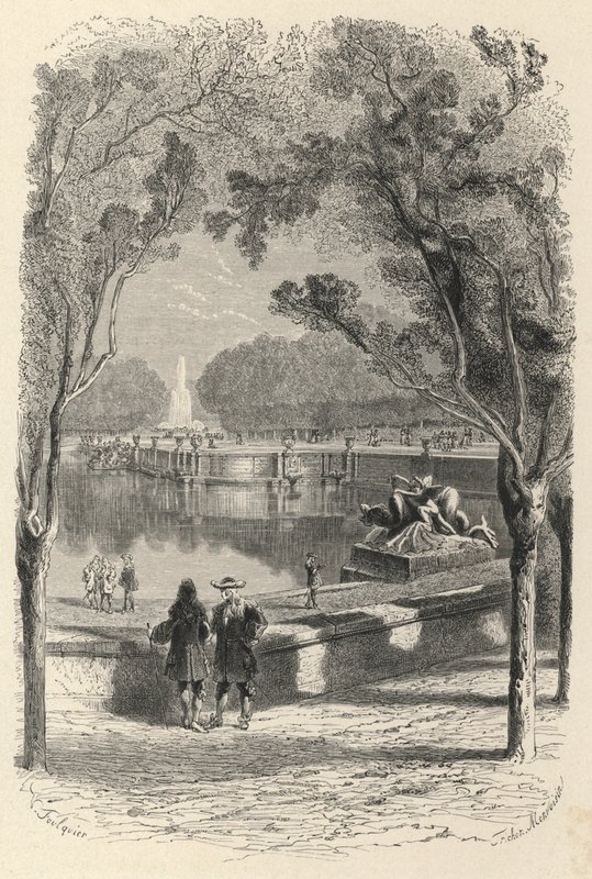 Die hohen Terrassen in Versailles (Stich) von European School