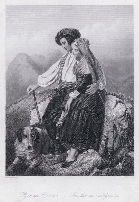Pyrenäenbauern (Stich) von European School