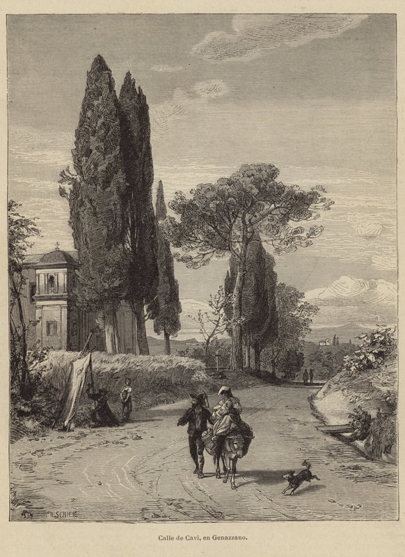 Straße von Cavi nach Genazzano von European School