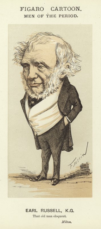 Karikatur von Earl Russell von Faustin