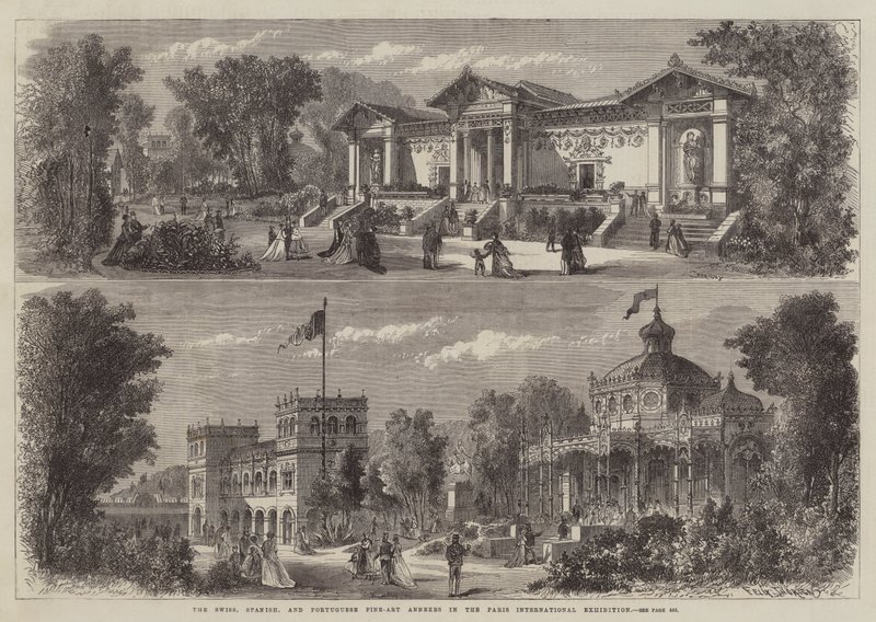 Die Schweizer, Spanischen und Portugiesischen Kunst-Anbauten in der Pariser Weltausstellung von Felix Thorigny