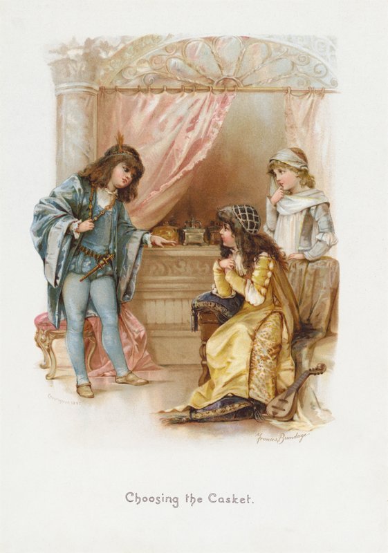 Die Wahl der Schatulle (Chromolithografie) von Frances Brundage