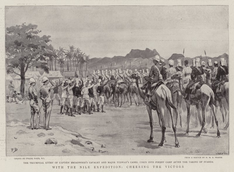 Mit der Nil-Expedition, die Sieger anfeuernd von Frank Dadd