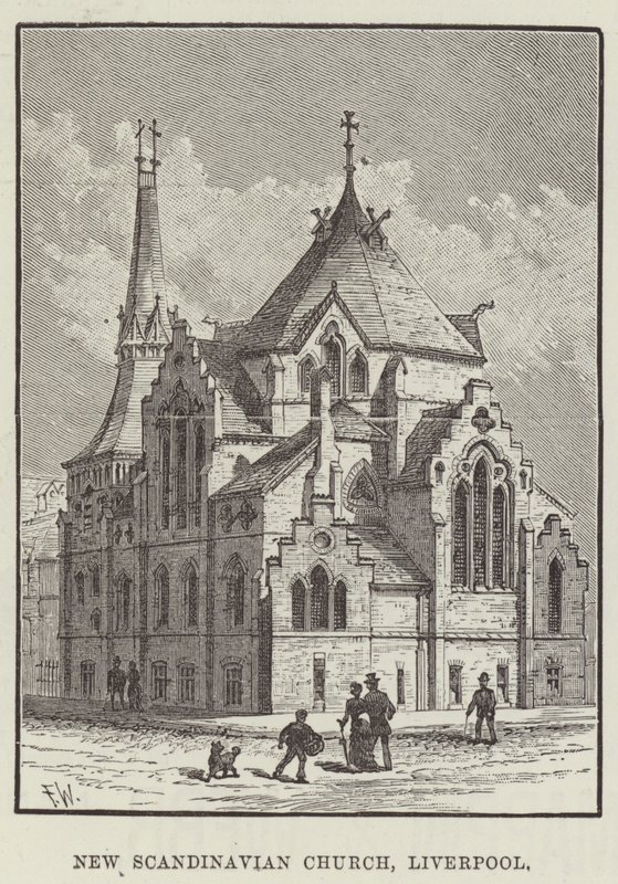 Neue skandinavische Kirche, Liverpool von Frank Watkins