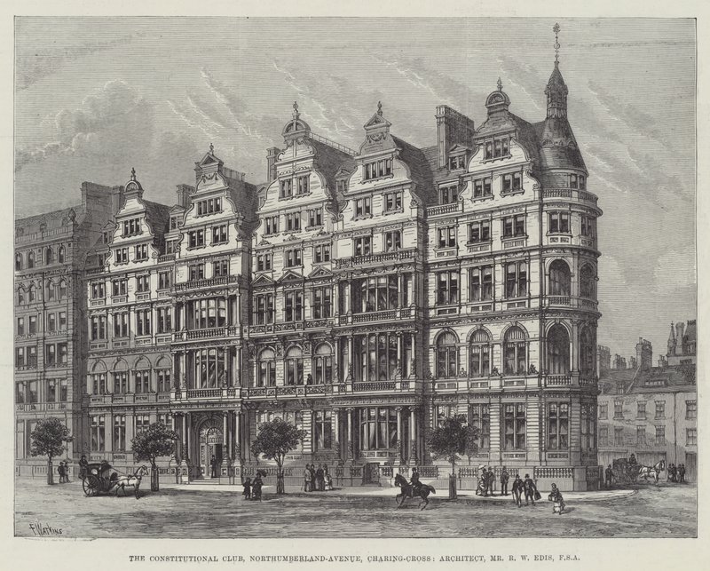 Der Constitutional Club, Northumberland-Avenue, Charing-Cross, Architekt, Mr. R. W. Edis, FSA von Frank Watkins