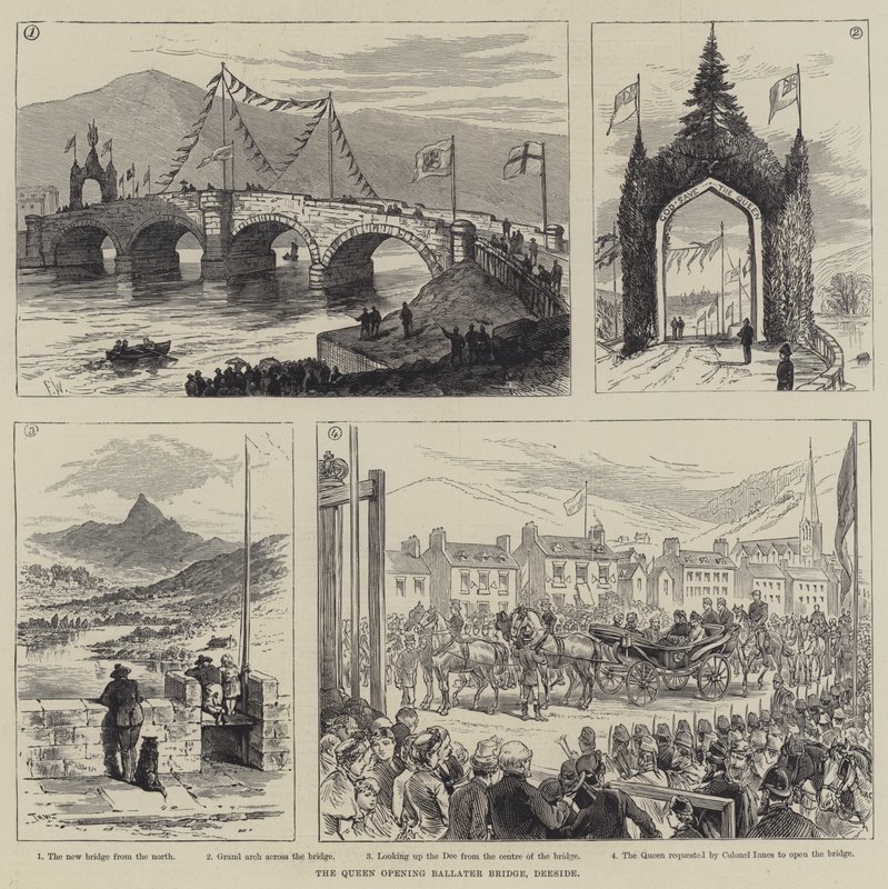 Die Königin eröffnet die Ballater-Brücke, Deeside von Frank Watkins