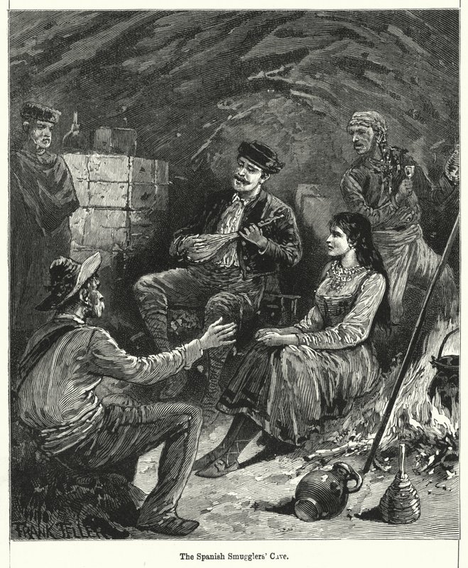 Die Höhle der spanischen Schmuggler von Frank (after) Feller