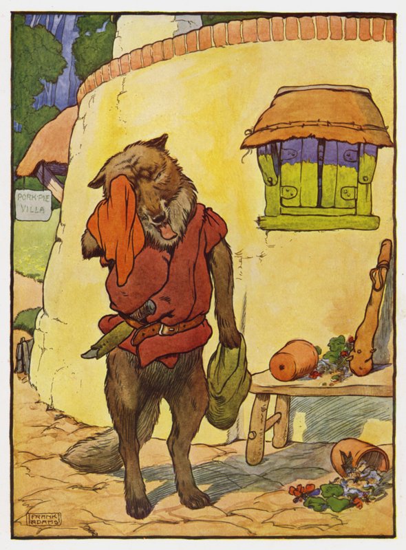 Illustration für Die drei kleinen Schweinchen von Frank Adams