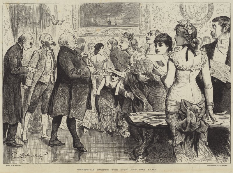 Weihnachtsgäste, der Löwe und das Lamm von Frederick Barnard