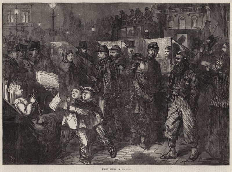 Nachtszene in Bordeaux von Frederick Barnard