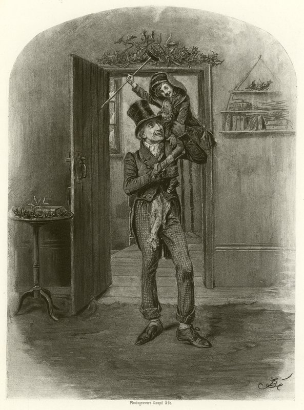 Bob Cratchit und Tiny Tim von Frederick Barnard