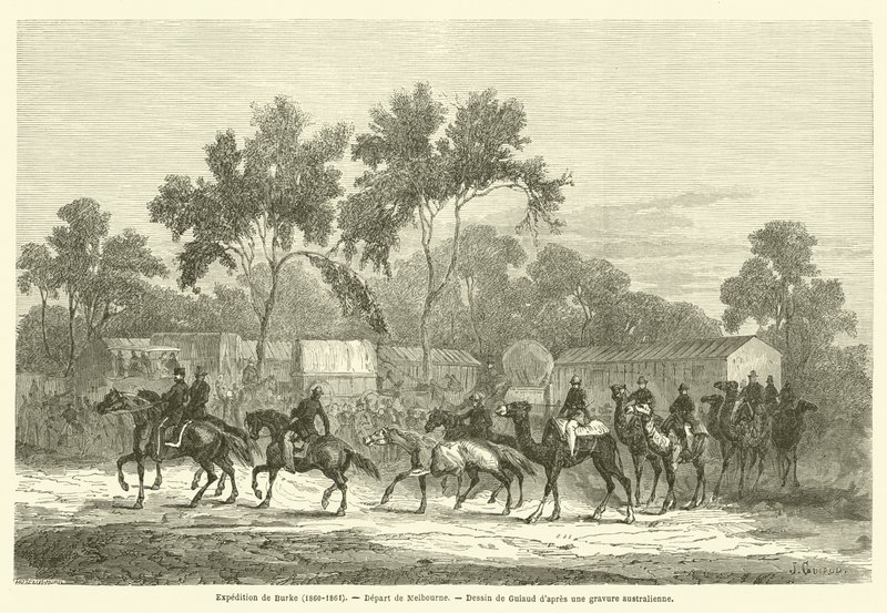 Expedition von Burke (1860-1861), Abfahrt von Melbourne von French School