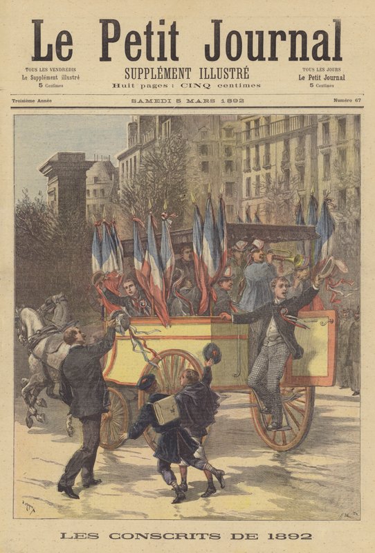 Französische Armeekonskripten von 1892 von French School