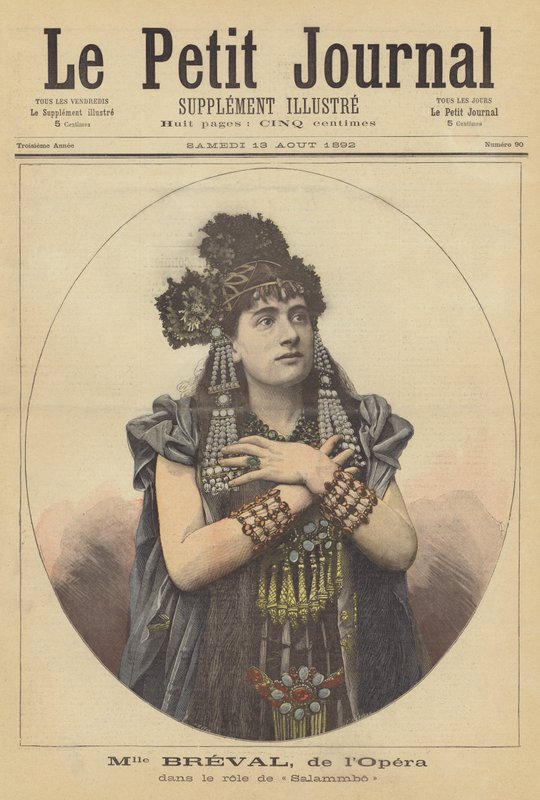 Lucienne Bréval in der Rolle der Salammbo an der Pariser Oper von French School