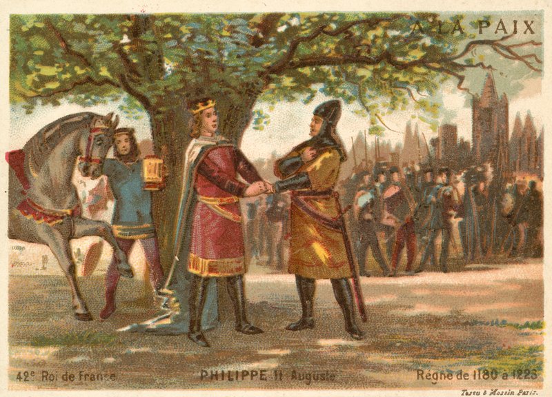 Philipp Augustus, König von Frankreich von French School