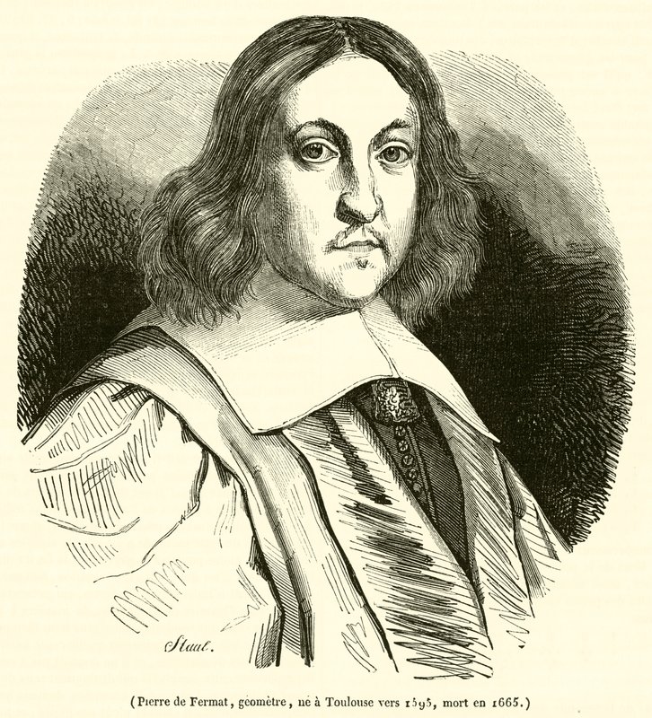 Pierre de Fermat, Geometer, geboren in Toulouse um 1595, gestorben 1665 von French School